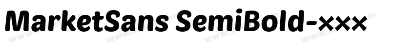 MarketSans SemiBold字体转换